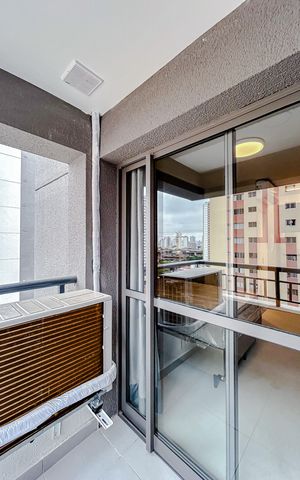 Studio para alugar com 31m², 1 quarto e sem vagaVaranda