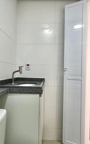 Studio para alugar com 30m², 1 quarto e sem vaga Studio para alugar com 30m², 1 quarto e sem vagaBanheiro