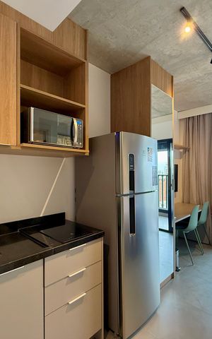 Studio para alugar com 27m², 1 quarto e sem vagaCozinha 