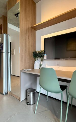 Studio para alugar com 27m², 1 quarto e sem vagaQuarto