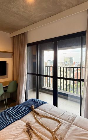 Studio para alugar com 27m², 1 quarto e sem vagaQuarto