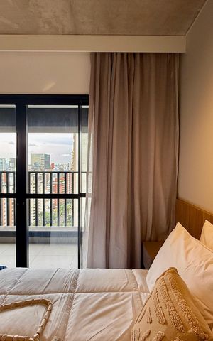 Studio para alugar com 27m², 1 quarto e sem vagaQuarto