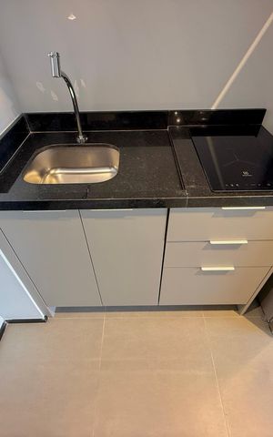 Studio para alugar com 27m², 1 quarto e sem vagaCozinha 