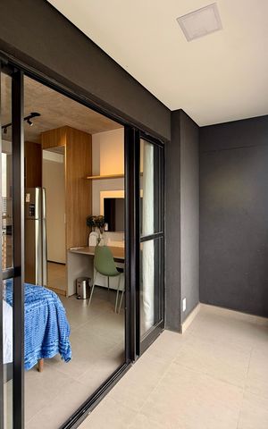 Studio para alugar com 27m², 1 quarto e sem vagaSacada