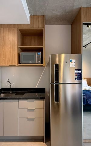 Studio para alugar com 27m², 1 quarto e sem vagaCozinha 