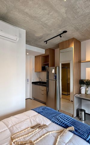 Studio para alugar com 27m², 1 quarto e sem vagaQuarto