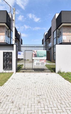 Casa de condomínio à venda com 109m², 3 quartos e 2 vagasFachada com Placa