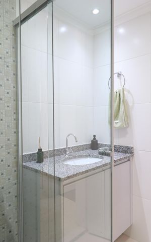 Apartamento à venda com 60m², 2 quartos e 2 vagasBanheiro Social