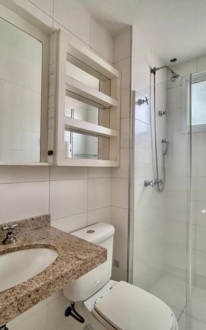 Apartamento para alugar com 54m², 1 quarto e 1 vaga Apartamento para alugar com 54m², 1 quarto e 1 vagaBanheiro do Quarto 1