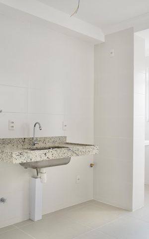 Apartamento à venda com 62m², 3 quartos e 2 vagas Apartamento à venda com 62m², 3 quartos e 2 vagasCozinha e Área de Serviço