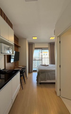 Studio para alugar com 28m², 1 quarto e sem vaga