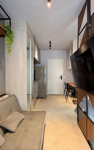 Studio à venda com 29m², 1 quarto e sem vaga Studio à venda com 29m², 1 quarto e sem vagaSala