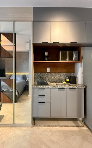 Studio à venda com 29m², 1 quarto e sem vaga Studio à venda com 29m², 1 quarto e sem vagaCozinha