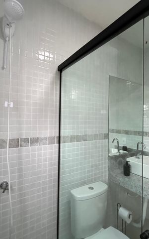 Apartamento para alugar com 42m², 1 quarto e 2 vagas Apartamento para alugar com 42m², 1 quarto e 2 vagasBanheiro