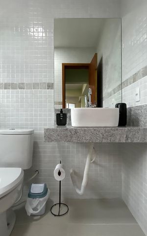 Apartamento para alugar com 42m², 1 quarto e 2 vagas Apartamento para alugar com 42m², 1 quarto e 2 vagasBanheiro