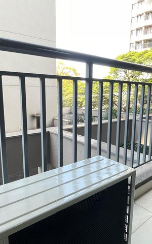 Apartamento para alugar com 26m², 1 quarto e sem vagaVaranda da sala 