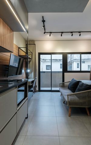 Studio à venda com 28m², 1 quarto e sem vagaSala/Quarto