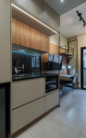 Studio à venda com 28m², 1 quarto e sem vagaCozinha