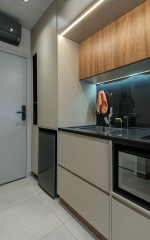 Studio à venda com 28m², 1 quarto e sem vagaCozinha