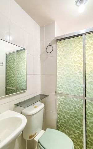 Apartamento para alugar com 56m², 2 quartos e 1 vaga Apartamento para alugar com 56m², 2 quartos e 1 vagaBanheiro social