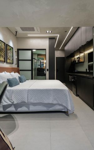 Studio à venda com 32m², 1 quarto e sem vaga Studio à venda com 32m², 1 quarto e sem vagaSala/Quarto