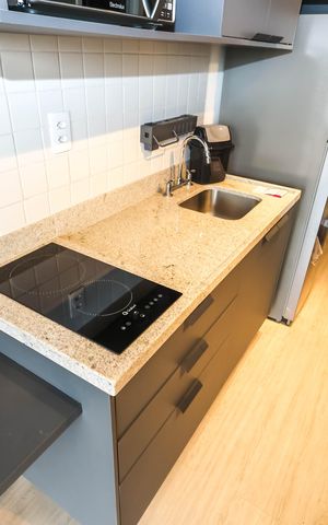 Studio para alugar com 24m², 1 quarto e sem vagaQuarto e Cozinha