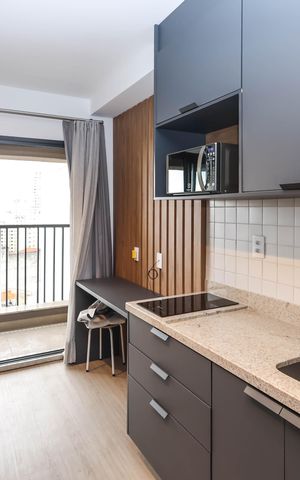 Studio para alugar com 24m², 1 quarto e sem vagaQuarto e Cozinha