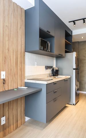 Studio para alugar com 24m², 1 quarto e sem vagaQuarto e Cozinha