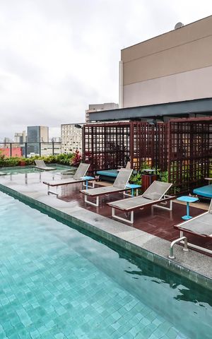 Studio para alugar com 19m², 1 quarto e sem vagaPiscina