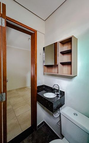 Casa de condomínio para alugar com 65m², 2 quartos e 2 vagasBanheiro da Suíte 1