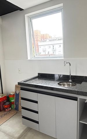 Studio para alugar com 51m², 1 quarto e 1 vaga Studio para alugar com 51m², 1 quarto e 1 vagaCozinha e Área de Serviço