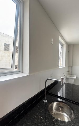 Studio para alugar com 51m², 1 quarto e 1 vaga Studio para alugar com 51m², 1 quarto e 1 vagaCozinha e Área de Serviço