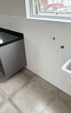 Studio para alugar com 51m², 1 quarto e 1 vaga Studio para alugar com 51m², 1 quarto e 1 vagaCozinha e Área de Serviço