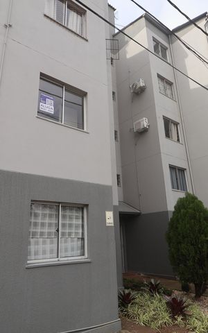 Apartamento para alugar com 40m², 2 quartos e 1 vagaFachada e placa