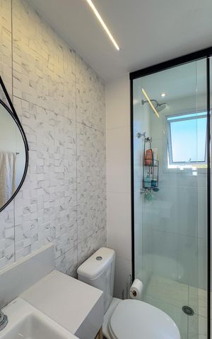 Apartamento à venda com 66m², 2 quartos e 2 vagasBanheiro da Suíte