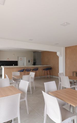Apartamento para alugar com 43m², 2 quartos e 1 vagaÁrea comum - Salão de festas