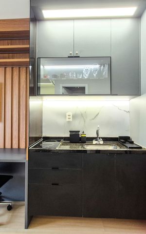 Studio para alugar com 26m², 1 quarto e sem vaga Studio para alugar com 26m², 1 quarto e sem vagaSala/Quarto