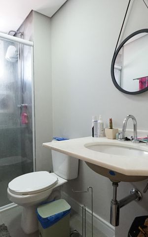 Apartamento para alugar com 65m², 2 quartos e 1 vagaBanheiro da Suíte