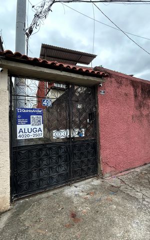 Casa para alugar com 60m², 1 quarto e sem vagaFachada + placa