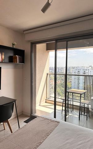 Studio à venda com 26m², 1 quarto e sem vaga