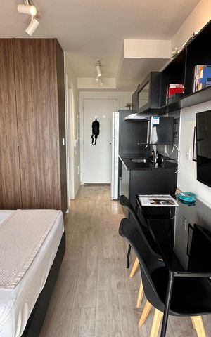 Studio à venda com 26m², 1 quarto e sem vaga