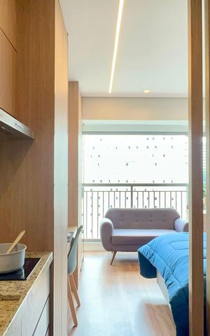 Studio para alugar com 25m², 1 quarto e sem vaga Studio para alugar com 25m², 1 quarto e sem vagaCozinha