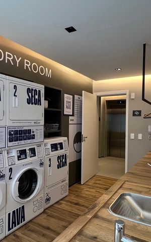 Studio para alugar com 25m², 1 quarto e sem vaga Studio para alugar com 25m², 1 quarto e sem vagaLavanderia