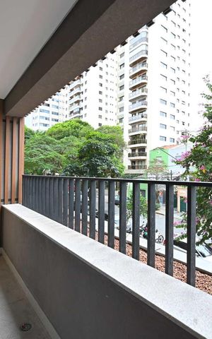 Studio para alugar com 39m², 1 quarto e sem vaga Studio para alugar com 39m², 1 quarto e sem vagaVaranda