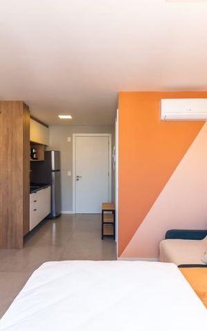 Studio para alugar com 29m², 1 quarto e sem vaga Studio para alugar com 29m², 1 quarto e sem vagaQuarto/Sala