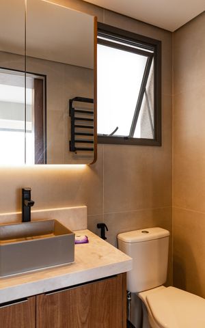 Studio para alugar com 32m², 1 quarto e sem vaga Studio para alugar com 32m², 1 quarto e sem vagaBanheiro