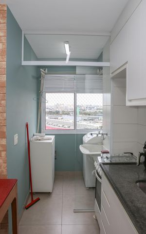 Apartamento para alugar com 32m², 1 quarto e 1 vaga Apartamento para alugar com 32m², 1 quarto e 1 vagaCozinha e Área de Serviço