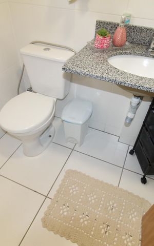 Apartamento para alugar com 76m², 2 quartos e 1 vagaBanheiro da Suíte 1