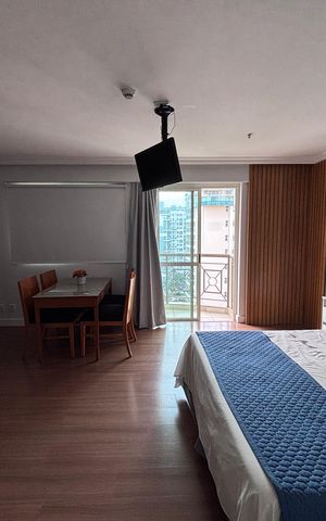 Studio para alugar com 35m², 1 quarto e sem vaga Studio para alugar com 35m², 1 quarto e sem vagaSala e quarto