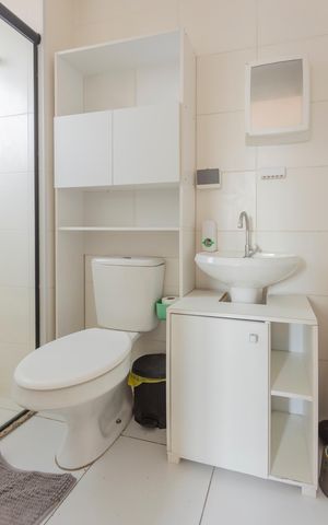 Apartamento à venda com 26m², 1 quarto e sem vagaBanheiro da Suíte